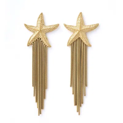 Arms Of Eve Women's Shooting Star Gold Earrings