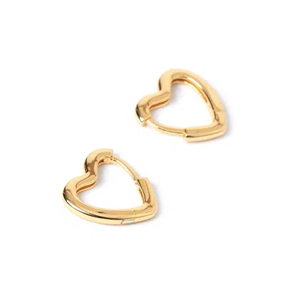 Arms Of Eve Women's Sweetheart Gold Earrings - Large