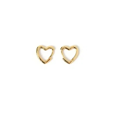Arms Of Eve Women's Sweetheart Gold Earrings - Small