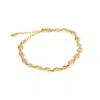 Arms Of Eve Women's White Isadora Gold Bracelet - Stone In White