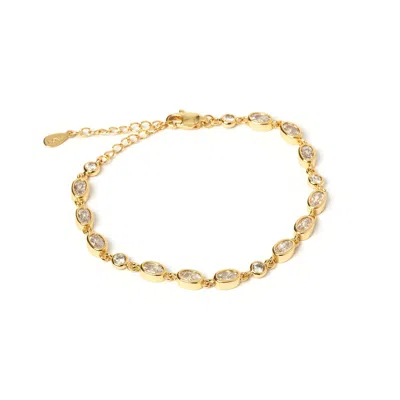 Arms Of Eve Women's White Isadora Gold Bracelet - Stone