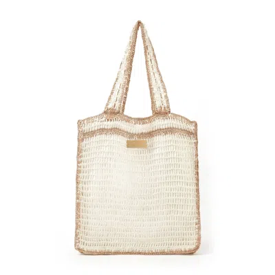 Arms Of Eve Women's White Lani Beach Bag - Pearl