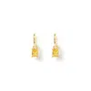 Arms Of Eve Women's Yellow Birthstone Charm Earrings In Yellow