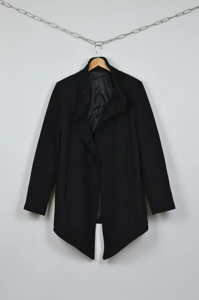 Pre-owned Army Of Me Zip Up Wool Coat In Black