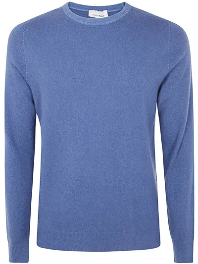 Arnaldo Adiansi Cashmere Felted Crewneck Clothing In Blue