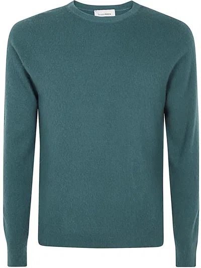 Arnaldo Adiansi Cashmere Felted Crewneck Clothing In Green