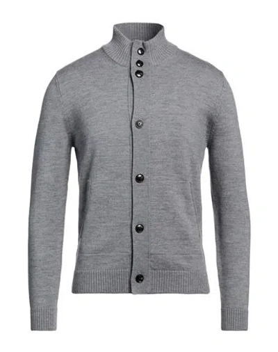 Arnaldo Adiansi Man Cardigan Grey Size 40 Merino Wool In Gray