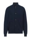 Arnaldo Adiansi Man Cardigan Midnight Blue Size 44 Merino Wool