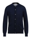 Arnaldo Adiansi Man Cardigan Navy Size 44 Merino Wool In Blue
