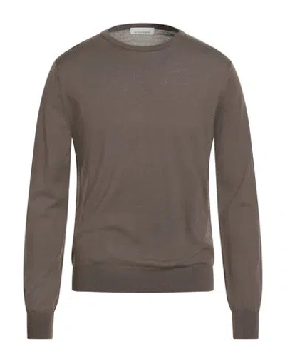 Arnaldo Adiansi Man Sweater Brown Size 40 Merino Wool