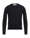 Arnaldo Adiansi Man Sweater Midnight Blue Size 38 Merino Wool