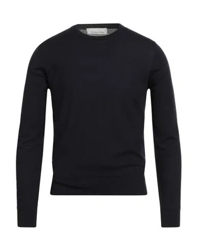 Arnaldo Adiansi Man Sweater Midnight Blue Size 38 Merino Wool