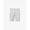 Arne Mens Mid Grey Tailored Mid-rise Stretch-cotton Shorts