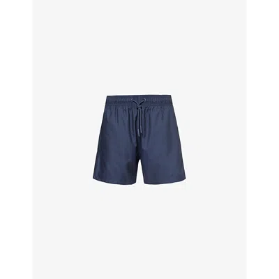 Arne Mens Navy Essential Elasticated-waist Swim Shorts