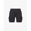 Arne Mens Grey 3d Pocket Cargo Drawstring Stretch-woven Shorts Xxl