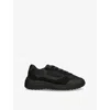 Arne Mens Black Apollo Runner Suede And Mesh Low-top Trainers Eur 43 / 9 Uk