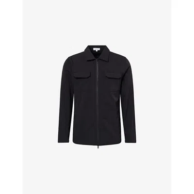 Arne Mens Black Cargo Tech-woven Jacket