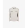 Arne Mens Stone Cargo Tech-woven Jacket Xl In Gray