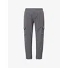 Arne Mens Grey Cargo Tech-woven Trousers Xs In Gray