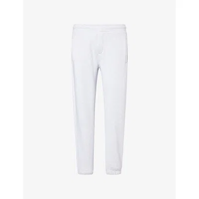 Arne Mens Marl Grey Drawstring Relaxed-fit Cotton-blend Jogging Bottoms In White