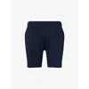 Arne Mens Essential Luxe Drawstring Stretch-cotton Blend Shorts Navy Xs In Navy