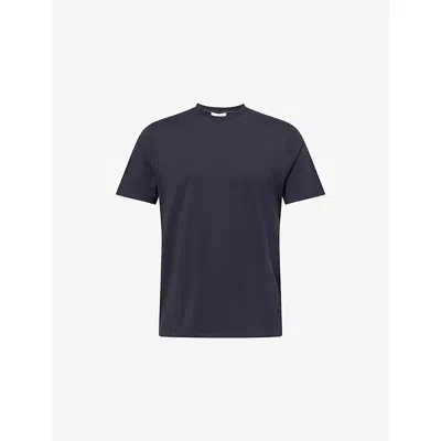 Arne Mens Navy Essential Slim-fit Cotton-jersey T-shirt In Blue