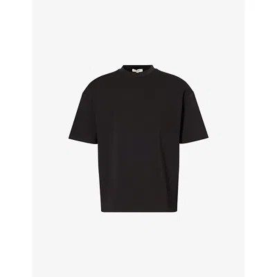 Arne Mens Black Everyday Luxe Cotton-blend T-shirt