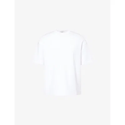 Arne Mens White Everyday Luxe Cotton-blend T-shirt Xxl