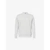 Arne Mens Marl Grey Half-zip Funnel-neck Knitted Jumper Xxl In Gray