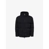 Arne Mens Black Hooded Short Puffer Parka In Black