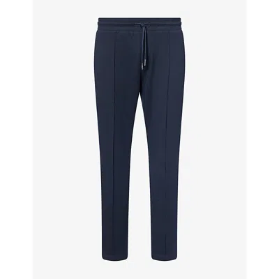 Arne Mens  Interlock Tapered Woven Jogging Bottoms In Blue