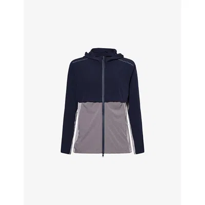 Arne Mens Navy Light Performance Windbreaker Jacket In Blue