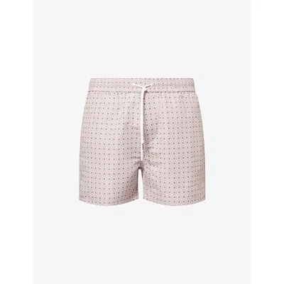 Arne Mens Mosaic Graphic-print Swim Shorts Stone Xl