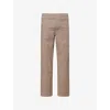 Arne Mens Olive Straight-leg Worker Cotton-blend Trousers Xxl In Green