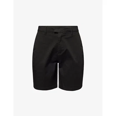 Arne Mens Black Tailored Chino Cotton-blend Shorts