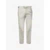 Arne Mens Stone Tailored Tapered-leg Linen And Cotton Trousers In Gray