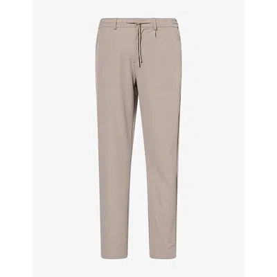 Arne Mens  Technical-stretch Woven Chino Trousers In Taupe