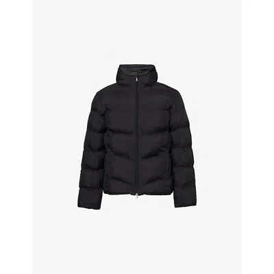 Arne Mens Black Chevron Hooded Shell-down Puffer Jacket Xxl