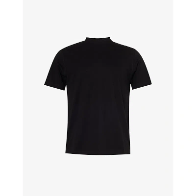 Arne Mens Black Essential Short-sleeved Stretch-cotton T-shirt