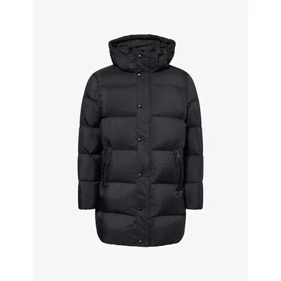 Arne Mens Black Hooded Regular-fit Shell-down Jacket