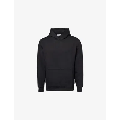 Arne Mens  Kangaroo-pocket Relaxed-fit Stretch-jersey Hoody In Black
