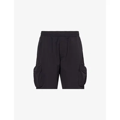Arne Mens  Patch-pocket Woven Cargo Shorts In Black