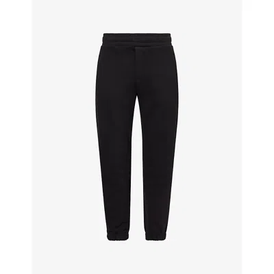 Arne Mens Black Relaxed-fit Cotton-blend Jogging Bottoms