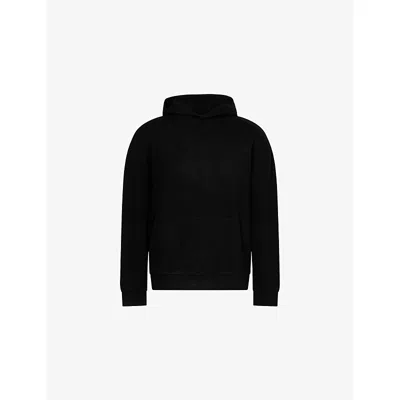 Arne Mens Black Relaxed-fit Knitted Hoodie Xl