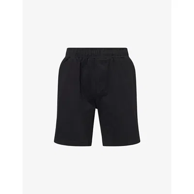 Arne Mens Relaxed-fit Slip-pocket Cotton Shorts Black