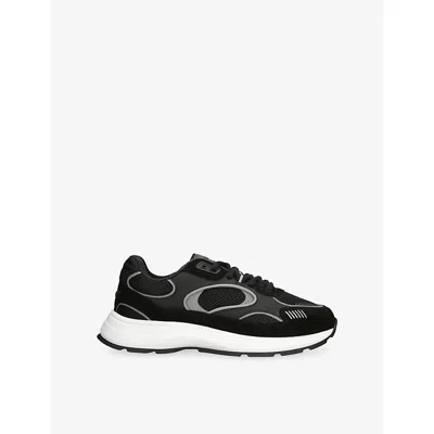 Arne Mens Circuit Mesh And Leather Trainers Blk/white Eur 43 / 9 Uk