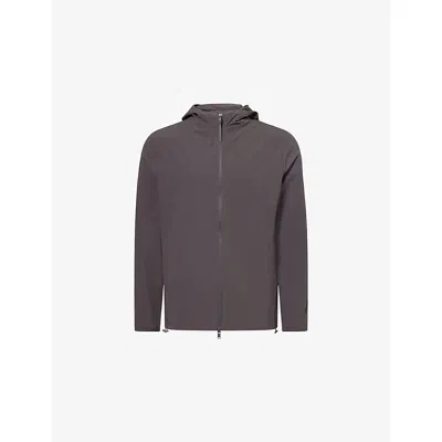 Arne Mens  Active Technical Windbreaker Woven Jacket In Brown