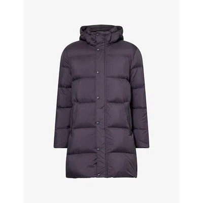 Arne Mens Grey Mid-length Padded Shell-down Coat Xs In Gray