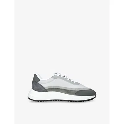 Arne Mens  Wave Runner Suede And Mesh Low-top Trainers In Grey Mixed