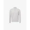 Arne Mens Marl Grey Half-zip Funnel-neck Knitted Jumper Xxl In Gray